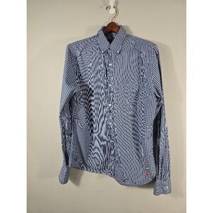 Abercrombie & Fitch Muscle Fit Striped Button Down Long Sleeve‎ Shirt L